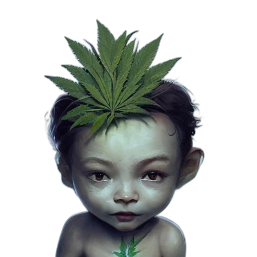 crown, creature, flower, face transparent PNG cut-out