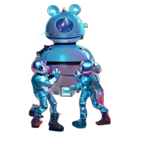 robot, creature, concept art, 3d render transparent PNG cut-out