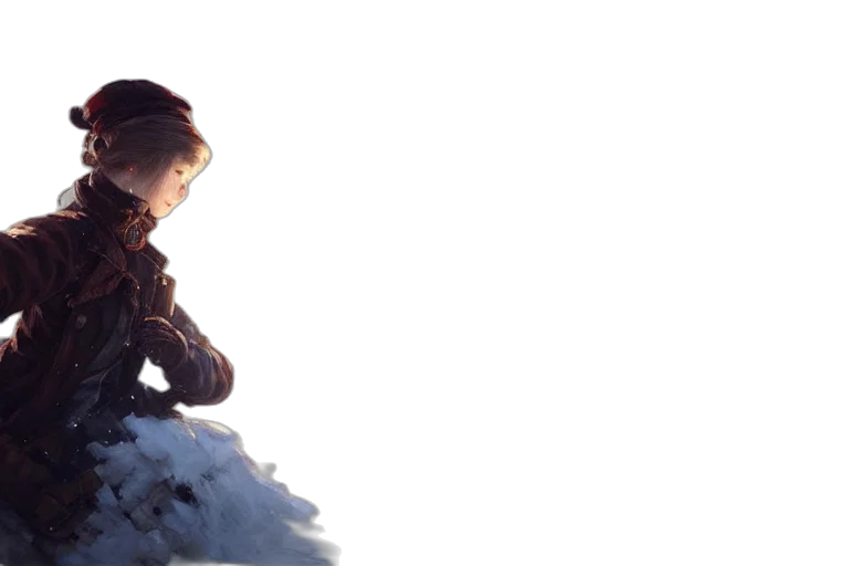 jacket, snow, sunset, outer space transparent PNG cut-out