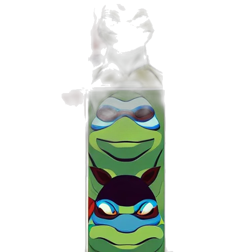 bottle, 3d render, concept art, pixel art transparent PNG cut-out