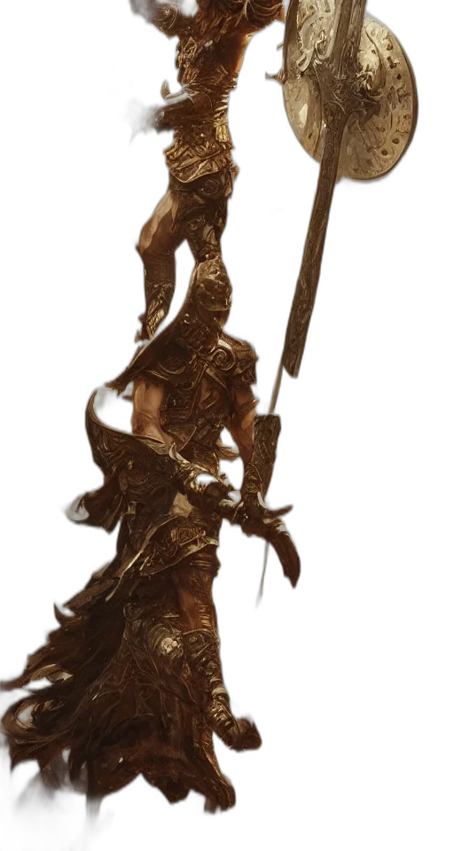 dragon, staff, sword, weapon transparent PNG cut-out