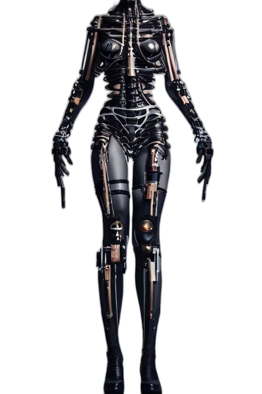 robot, dress, creature, cyberpunk transparent PNG cut-out