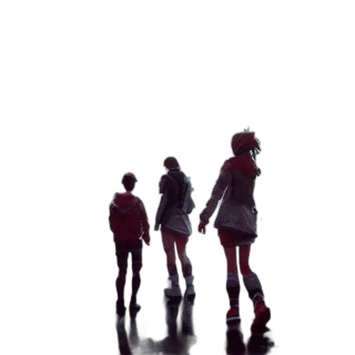 staff, umbrella, jacket, robot transparent PNG cut-out