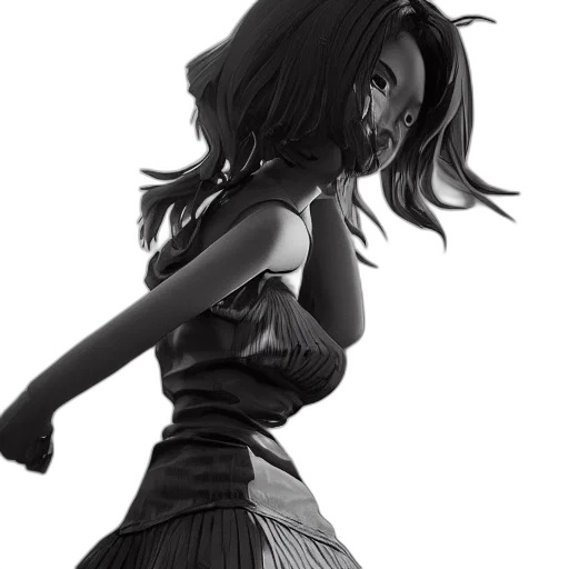 dress, hair, mask, concept art transparent PNG cut-out