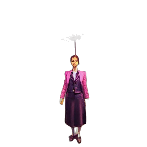 staff, jacket, umbrella, dress transparent PNG cut-out