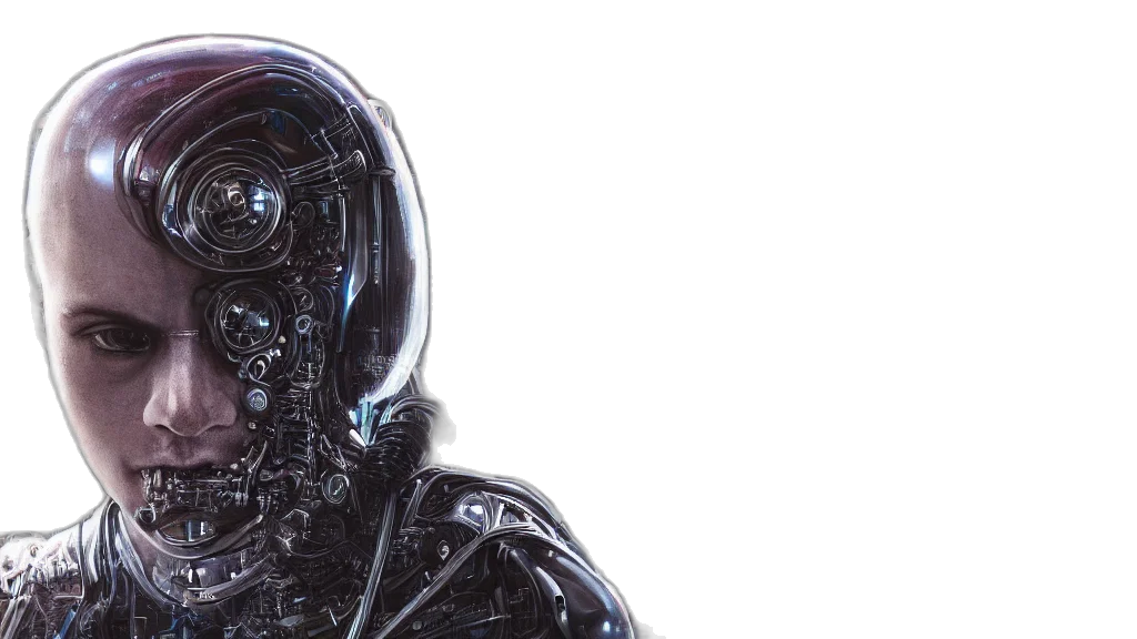 robot, mask, face, concept art transparent PNG cut-out