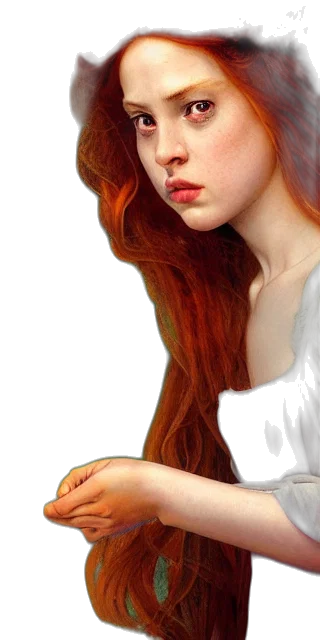 dress, face, hair, fantasy art transparent PNG cut-out