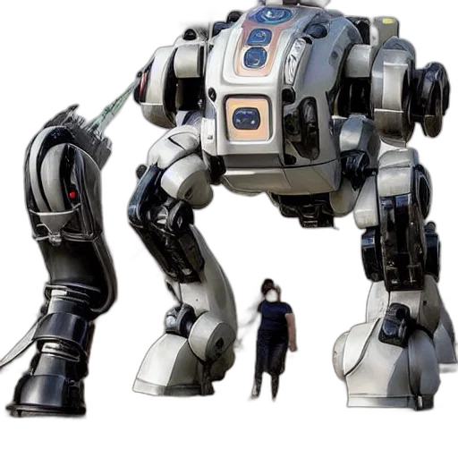 robot, concept art, 3d render, humanoid transparent PNG cut-out