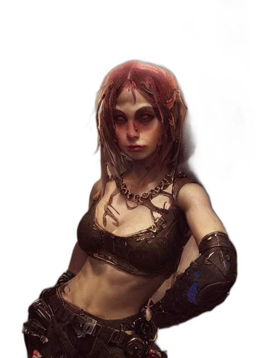fantasy art, concept art, comic book art, cyberpunk transparent PNG cut-out