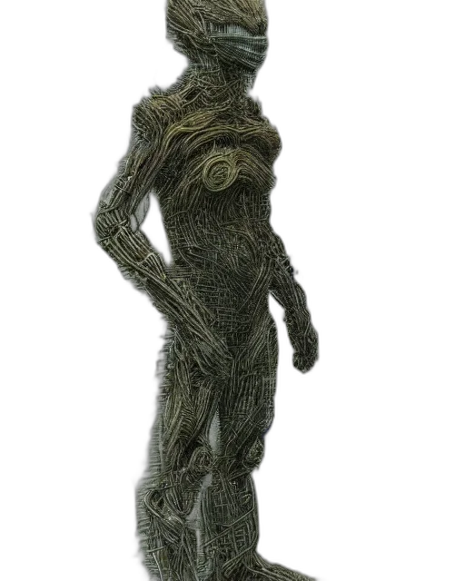 dress, staff, creature, jewelry transparent PNG cut-out