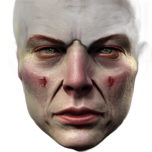 mask, face, creature, 3d render transparent PNG cut-out