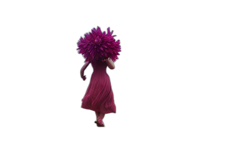 dress, flower, hair, hat transparent PNG cut-out