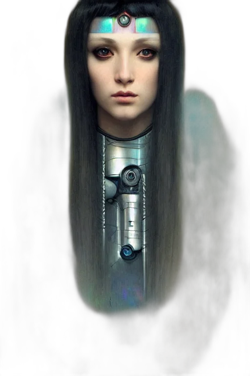 robot, hair, staff, face transparent PNG cut-out