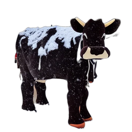 animal, snow, cow, fursuit transparent PNG cut-out