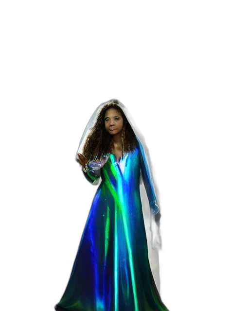 dress, staff, concept art, 3d render transparent PNG cut-out