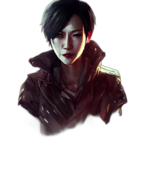 jacket, face, mask, weapon transparent PNG cut-out