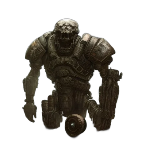 robot, creature, weapon, staff transparent PNG cut-out