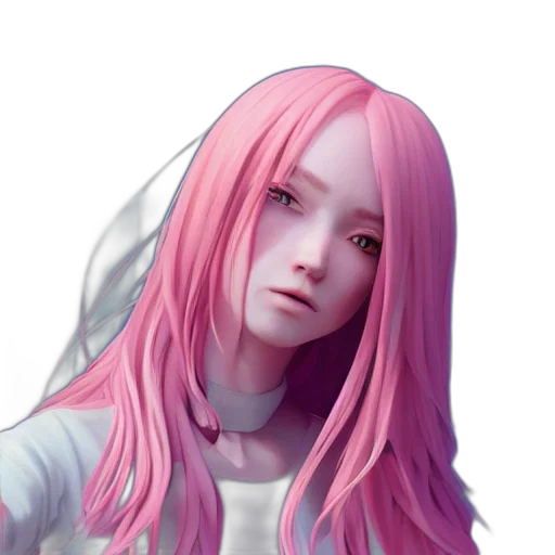 face, creature, hair, fantasy art transparent PNG cut-out