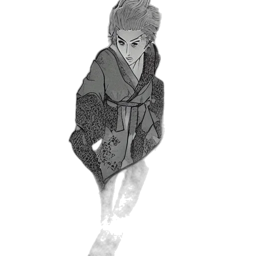 jacket, staff, sword, creature transparent PNG cut-out