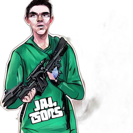 weapon, jacket, cartoon, concept art transparent PNG cut-out