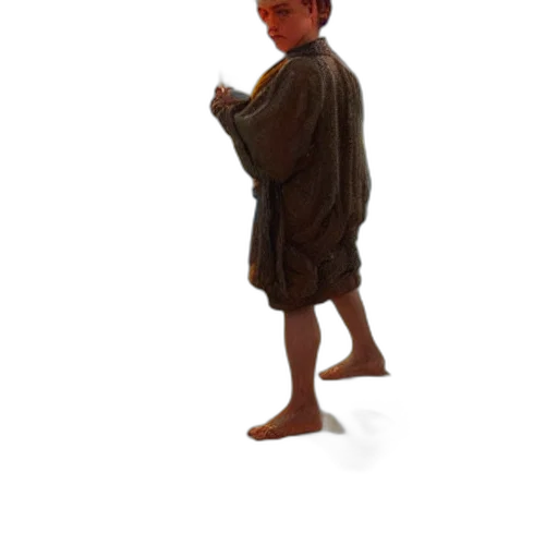 staff, creature, jacket, weapon transparent PNG cut-out