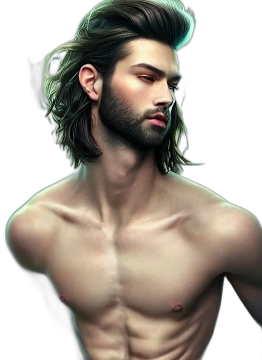 hair, face, photorealistic, fantasy art transparent PNG cut-out