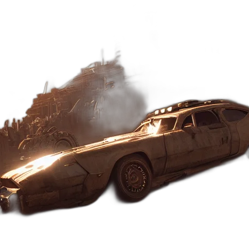 car, weapon, concept art, 3d render transparent PNG cut-out