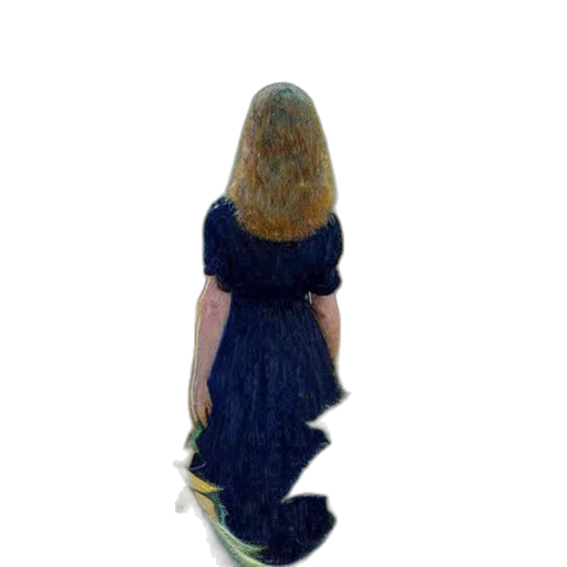 dress, hair, staff, jewelry transparent PNG cut-out