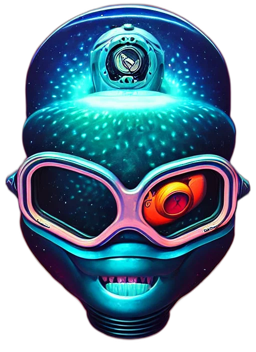 mask, robot, face, creature transparent PNG cut-out