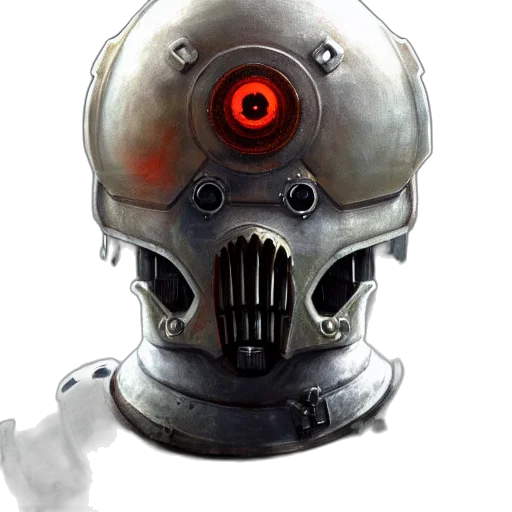 robot, mask, face, weapon transparent PNG cut-out