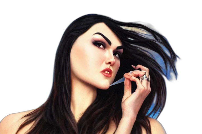face, jewelry, photorealistic, fantasy art transparent PNG cut-out