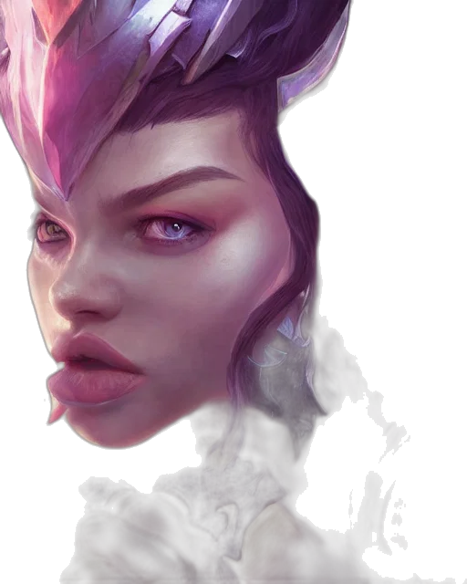 face, crown, mask, fantasy art transparent PNG cut-out