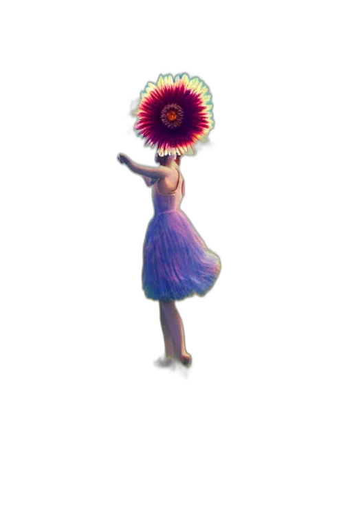 dress, umbrella, flower, hat transparent PNG cut-out