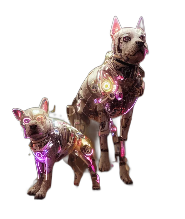 animal, cyberpunk, concept art, 3d render transparent PNG cut-out