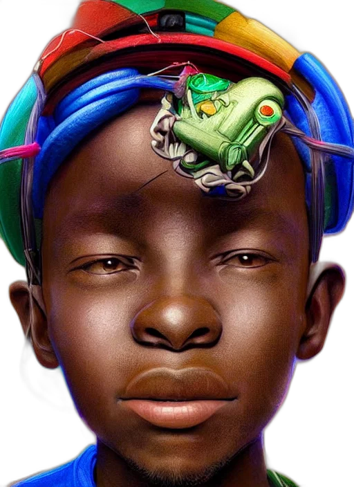 robot, face, mask, crown transparent PNG cut-out