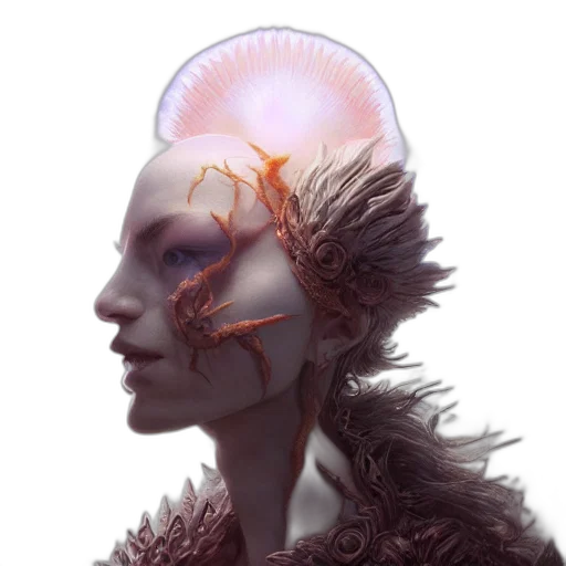 crown, creature, hair, face transparent PNG cut-out