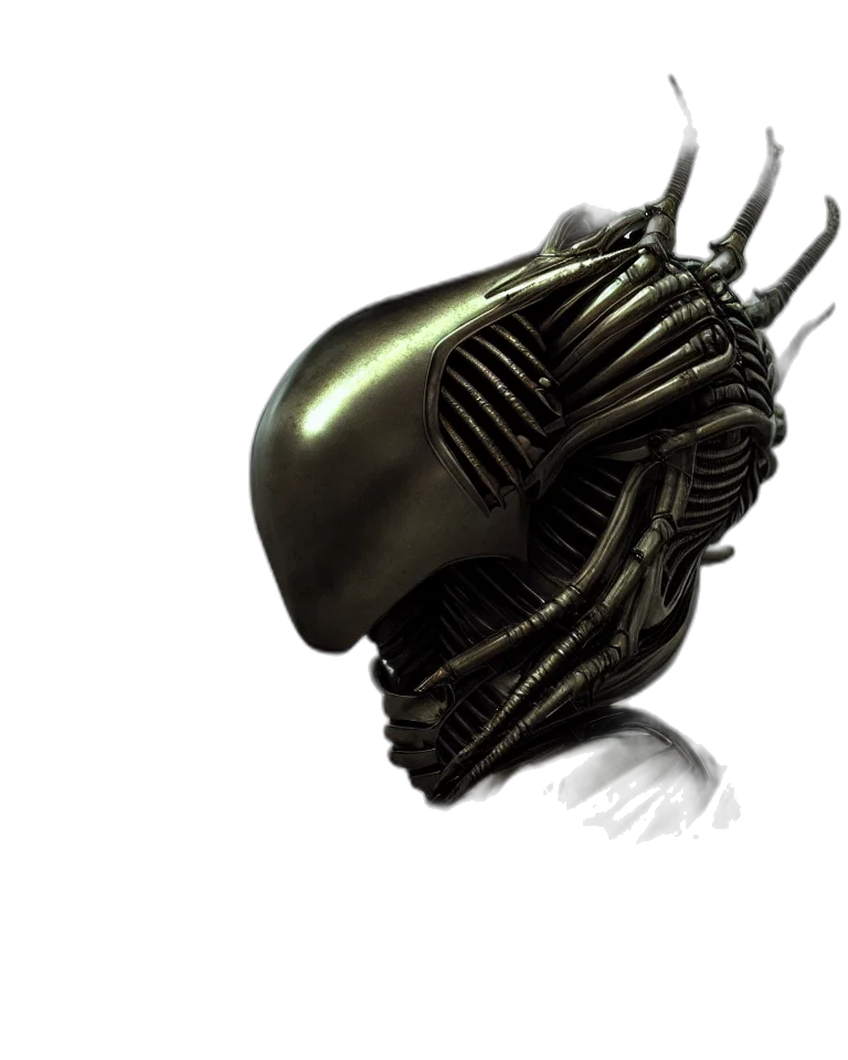 hair, mask, creature, robot transparent PNG cut-out