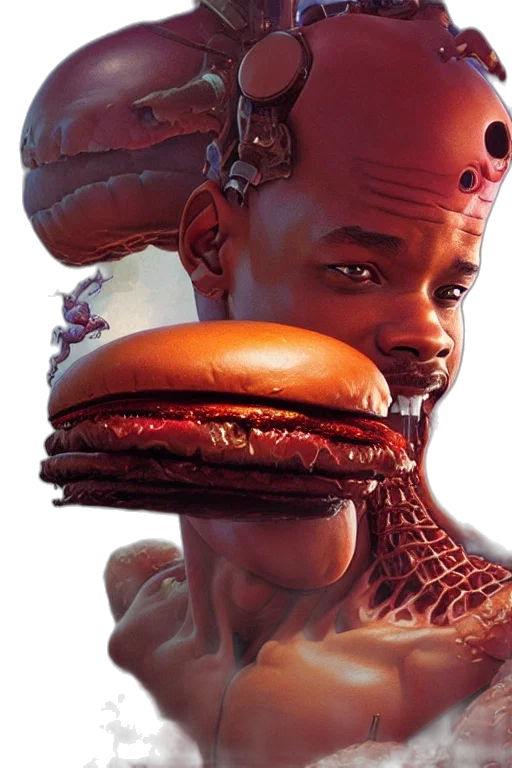food, face, robot, creature transparent PNG cut-out