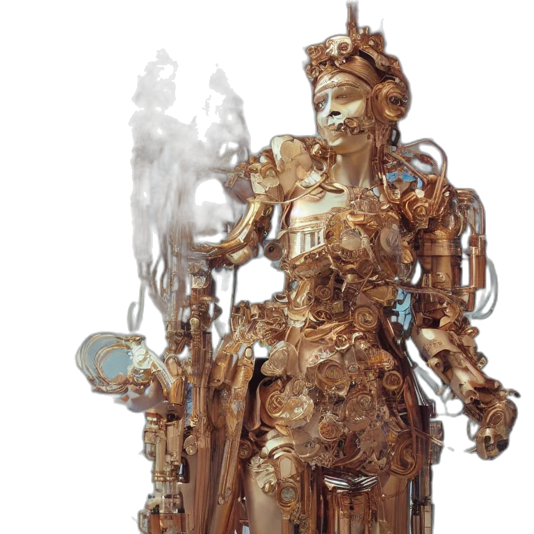 robot, jewelry, staff, concept art transparent PNG cut-out