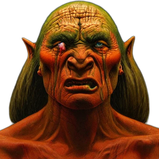 face, mask, creature, staff transparent PNG cut-out