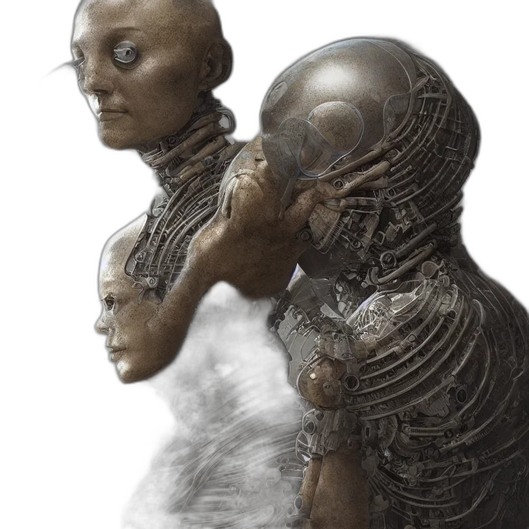 robot, creature, dress, face transparent PNG cut-out