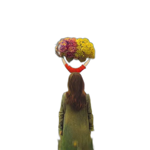 hair, hat, crown, flower transparent PNG cut-out