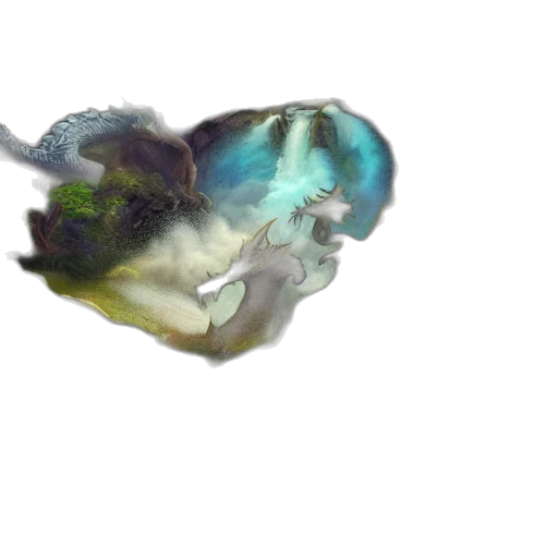 dragon, mask, face, hair transparent PNG cut-out