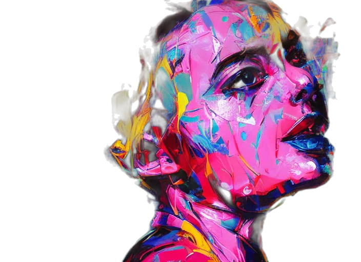 face, mask, photorealistic, watercolor transparent PNG cut-out