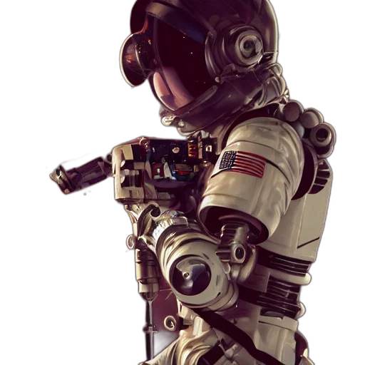 robot, weapon, staff, jacket transparent PNG cut-out