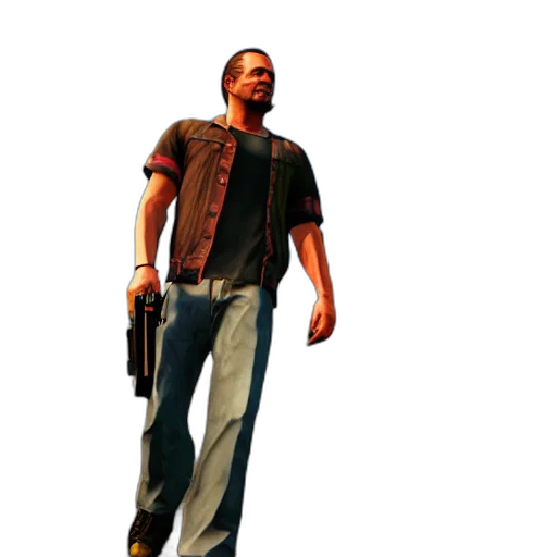 jacket, weapon, staff, 3d render transparent PNG cut-out