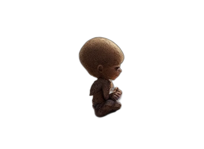 hair, creature, staff, robot transparent PNG cut-out