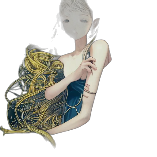 dress, hair, mask, jewelry transparent PNG cut-out