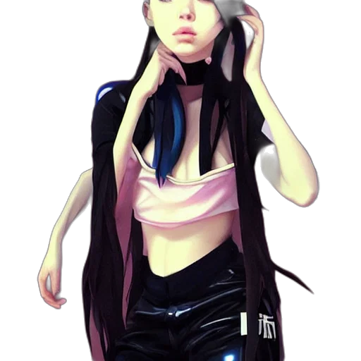 concept art, anime, fantasy art, cyberpunk transparent PNG cut-out