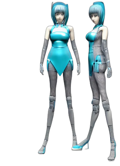 robot, concept art, cyberpunk, 3d render transparent PNG cut-out